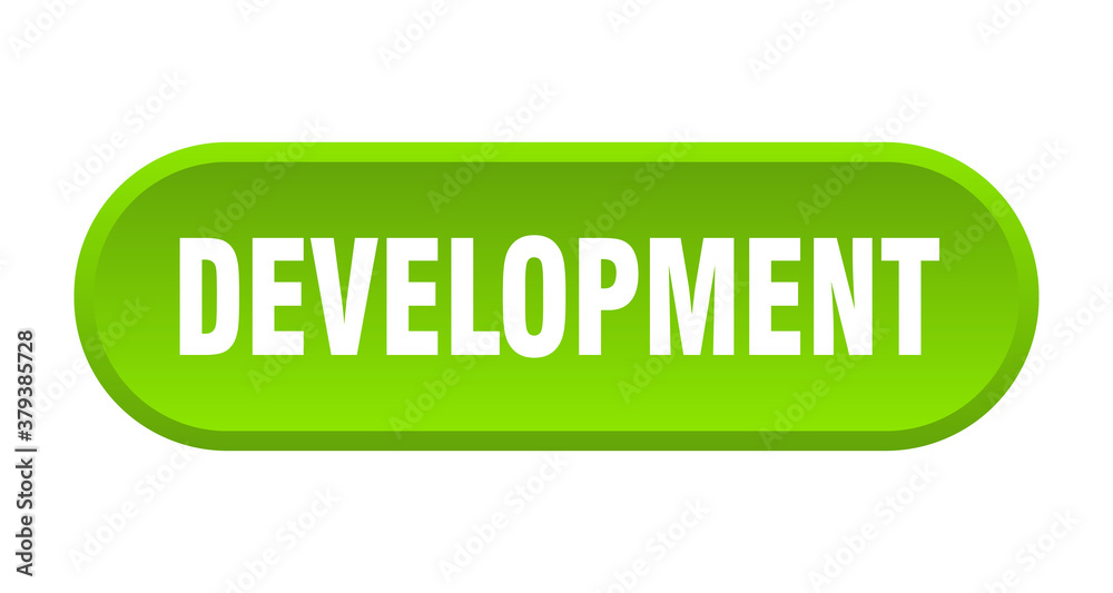 development button. rounded sign on white background development button. rounded sign on white background