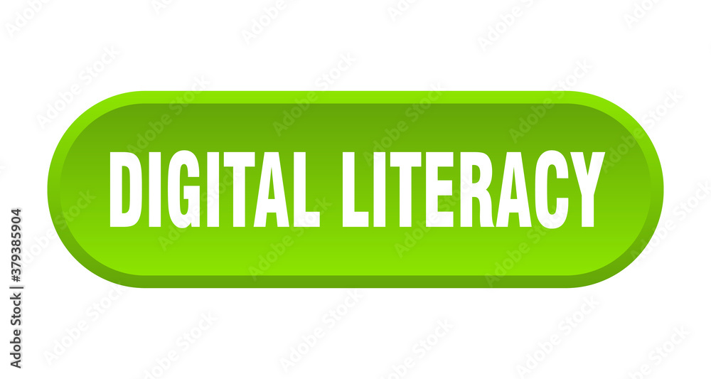 digital literacy button. rounded sign on white background digital literacy button. rounded sign on white background