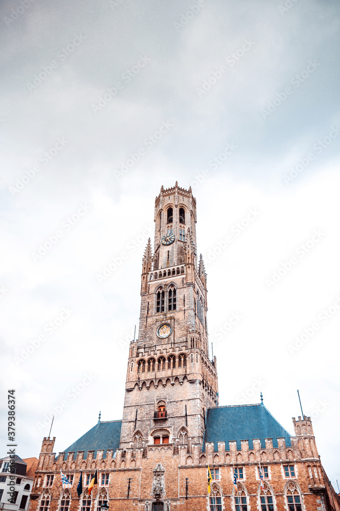 Traditional Cathedral building in Bruges, Belgium