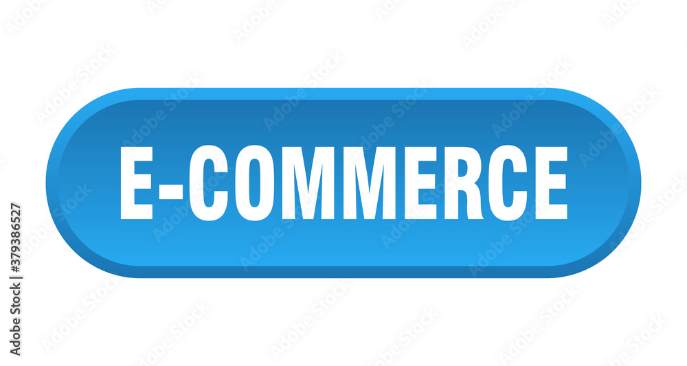 e-commerce button. rounded sign on white background e-commerce button. rounded sign on white background