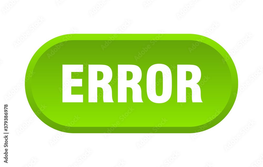 error button. rounded sign on white background error button. rounded sign on white background
