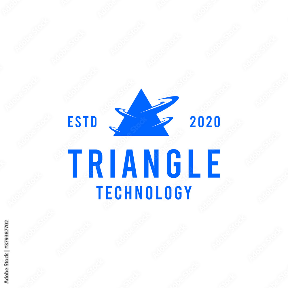 Triangle Technology Logo design Vector
