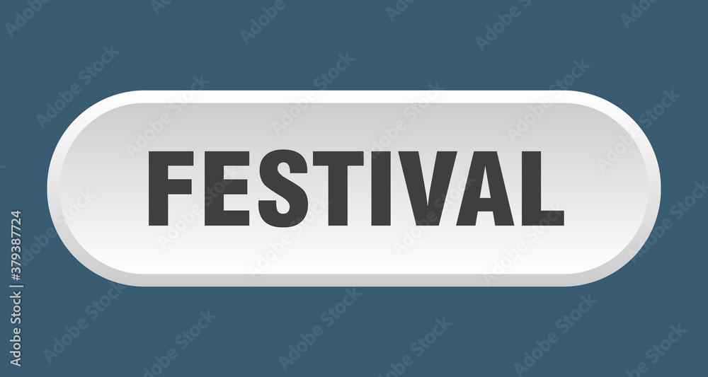 festival button. rounded sign on white background