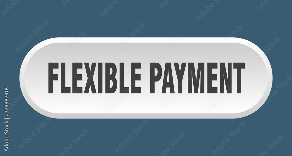flexible payment button. rounded sign on white background flexible payment button. rounded sign on white background