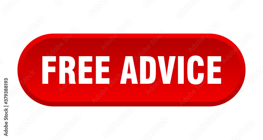 free advice button. rounded sign on white background free advice button. rounded sign on white background