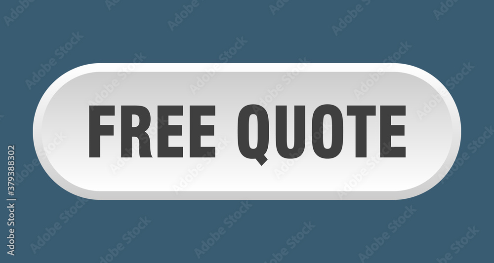 free quote button. rounded sign on white background free quote button. rounded sign on white background