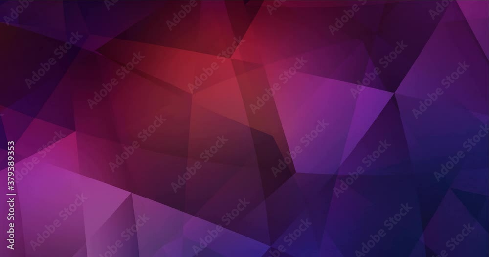 4K looping dark blue, red polygonal video footage. Colorful abstract video clip with gradient. Clip for live wallpapers. 4096 x 2160, 30 fps. Codec Photo JPEG.
