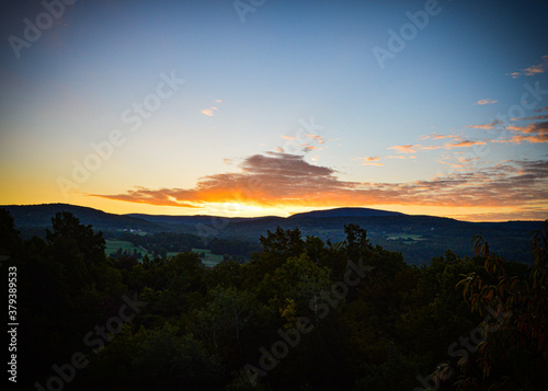 Sunrise over the mountains Quarry Hill, Pownal VT 9.20.20