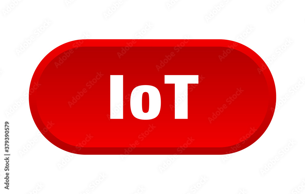 iot button. rounded sign on white background iot button. rounded sign on white background