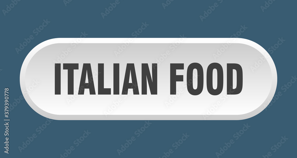 italian food button. rounded sign on white background