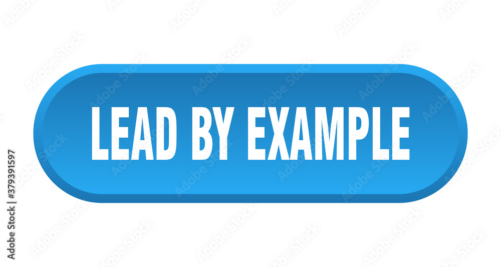 lead by example button. rounded sign on white background lead by example button. rounded sign on white background