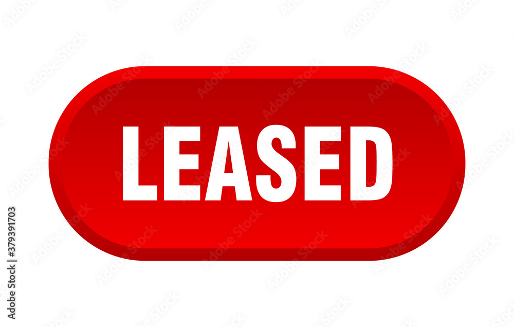 leased button. rounded sign on white background leased button. rounded sign on white background