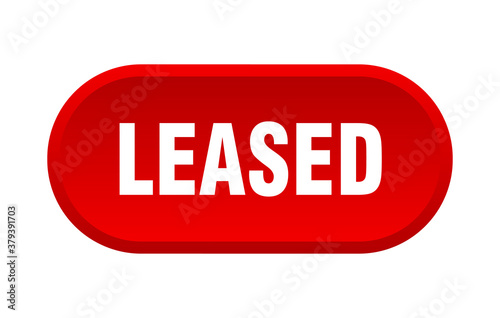 leased button. rounded sign on white background