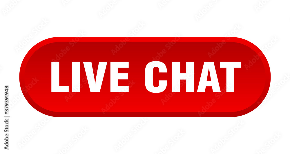 live chat button. rounded sign on white background live chat button. rounded sign on white background