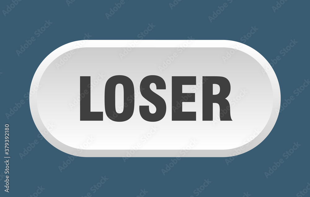 loser button. rounded sign on white background loser button. rounded sign on white background
