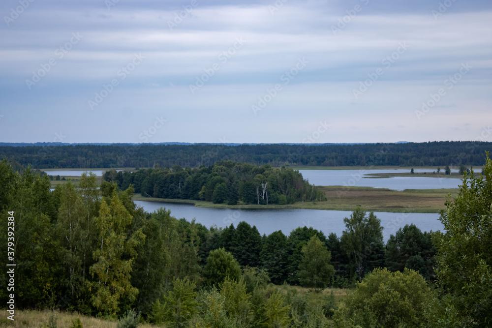 Beautiful islands between lakes, Braslav Lakes National Park, Belarus