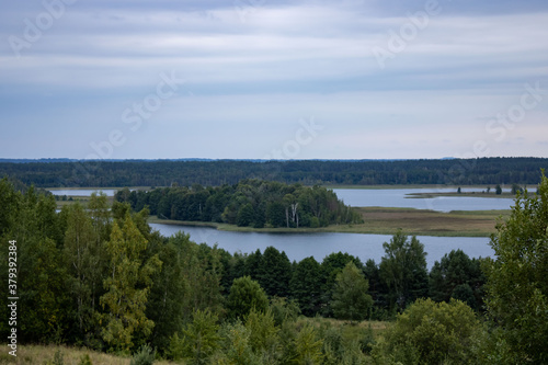 Fototapeta Naklejka Na Ścianę i Meble -  Beautiful islands between lakes, Braslav Lakes National Park, Belarus