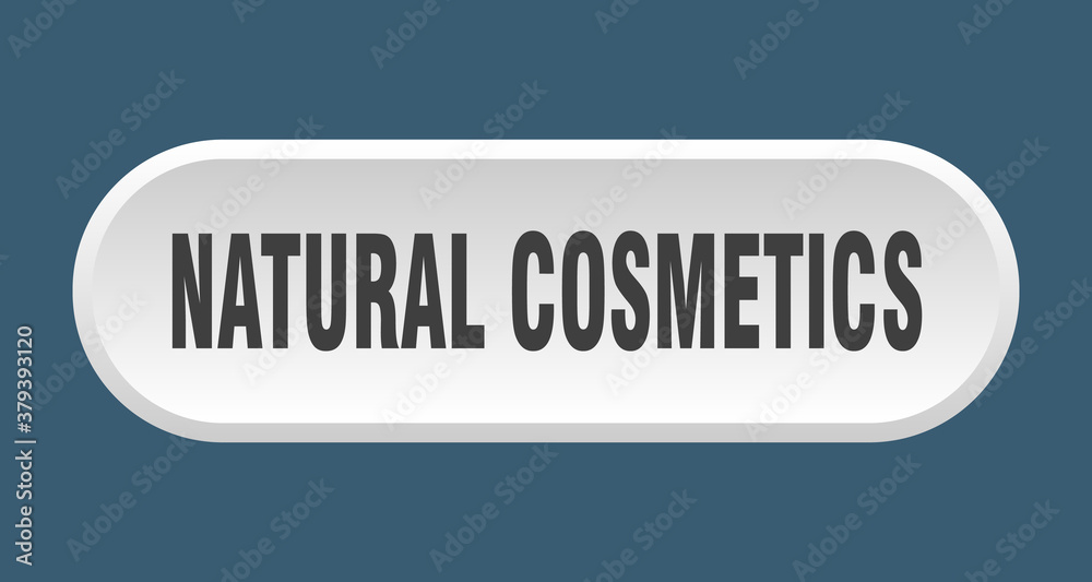 natural cosmetics button. rounded sign on white background natural cosmetics button. rounded sign on white background