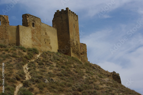 View of the ruins of the Castle of Montearagón near Huesca, Aragon, Spain © renat71