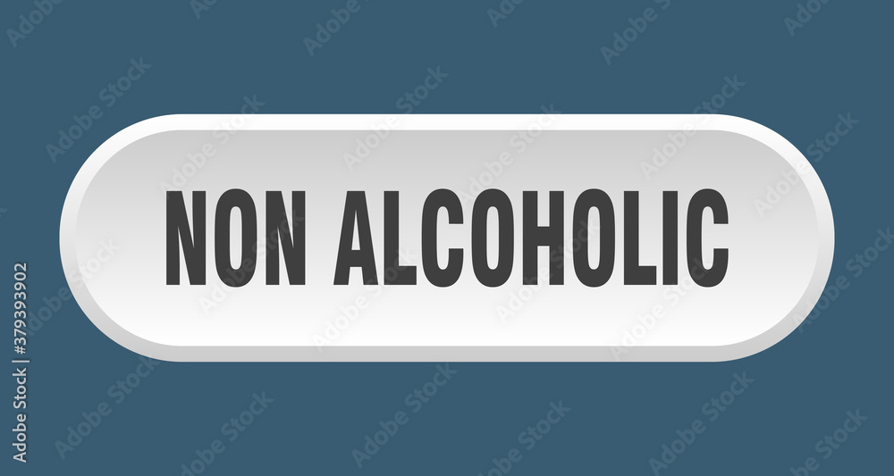 non alcoholic button. rounded sign on white background non alcoholic button. rounded sign on white background