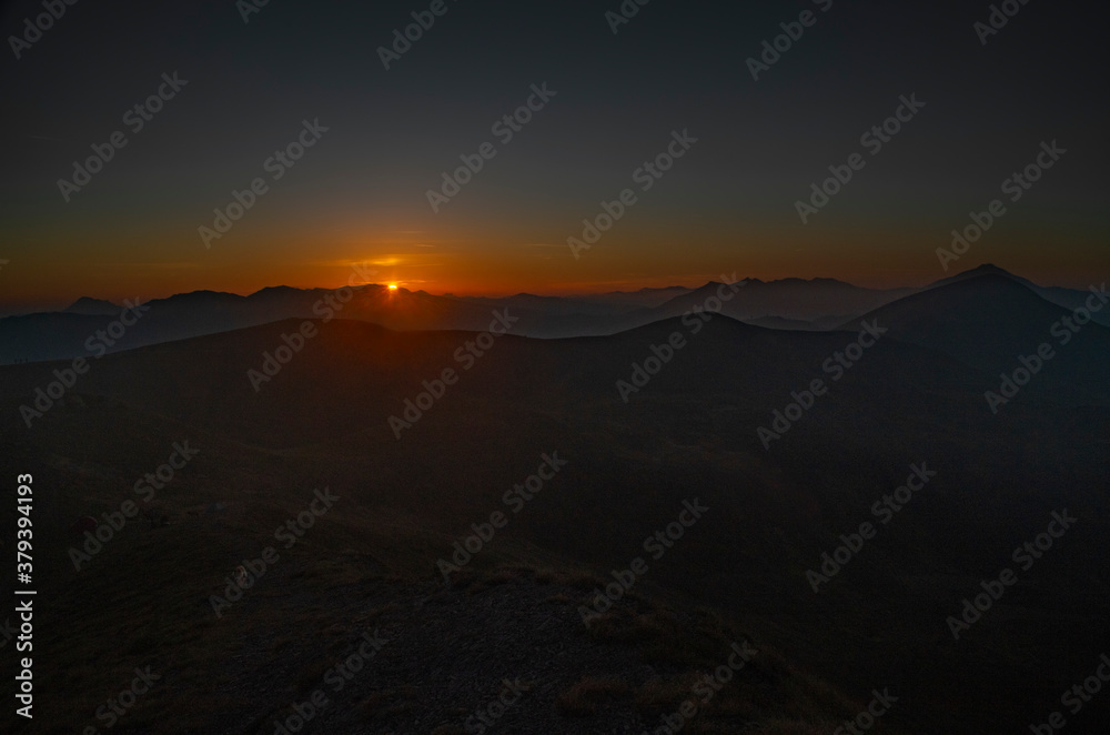 Ultima luce del sole in montagna nel PArco regionale del Corno alle Scale