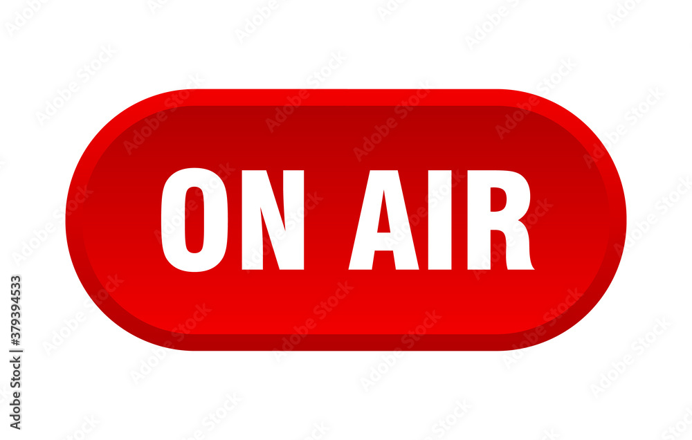 on air button. rounded sign on white background on air button. rounded sign on white background