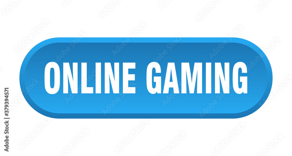 online gaming button. rounded sign on white background online gaming button. rounded sign on white background