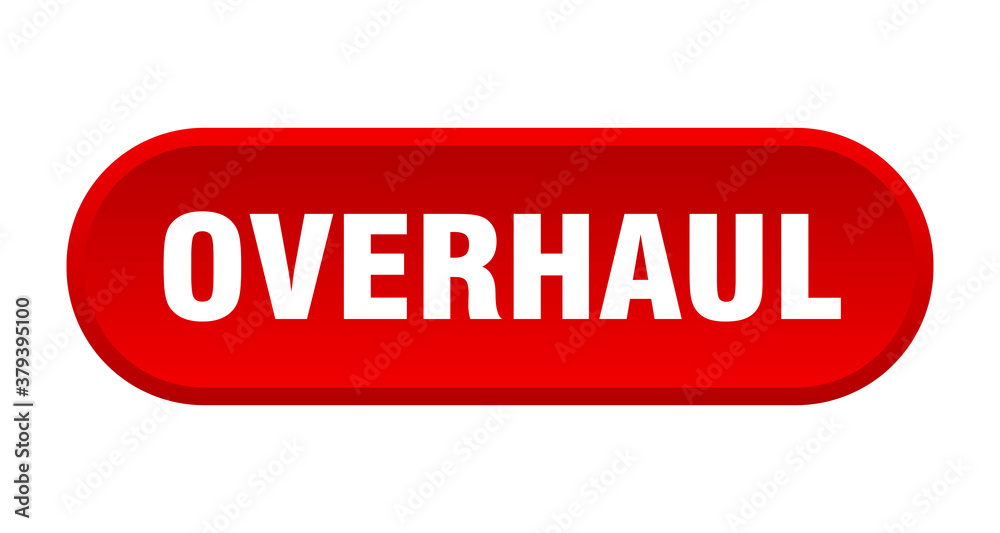 overhaul button. rounded sign on white background overhaul button. rounded sign on white background