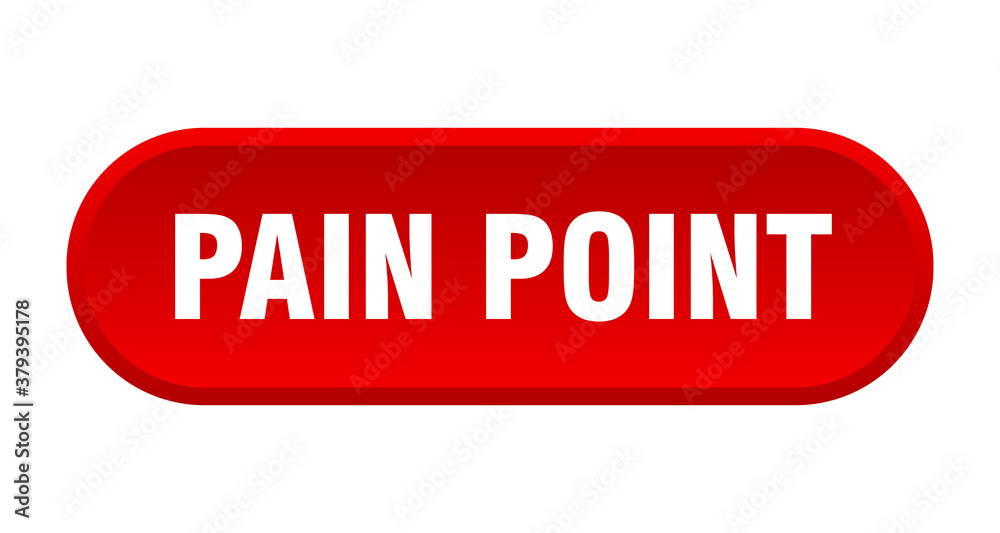 pain point button. rounded sign on white background pain point button. rounded sign on white background