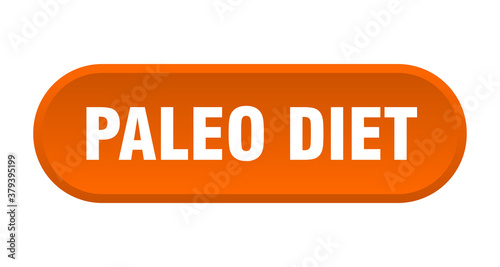 paleo diet button. rounded sign on white background