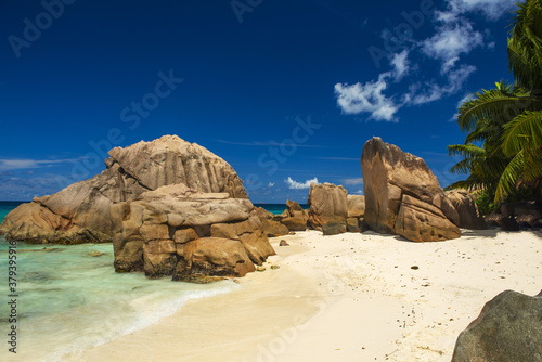 Anse Patates beach in the Seychelles