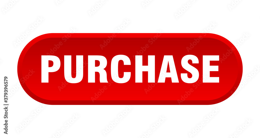 purchase button. rounded sign on white background purchase button. rounded sign on white background