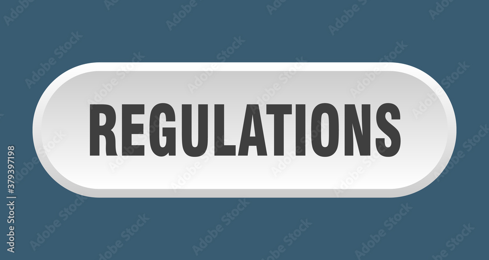regulations button. rounded sign on white background regulations button. rounded sign on white background