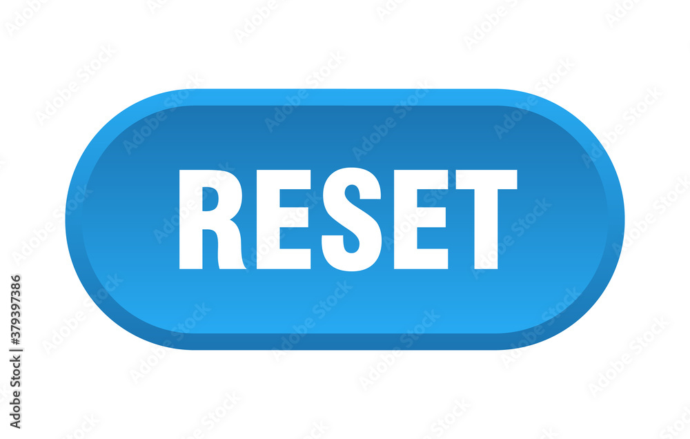 reset button. rounded sign on white background reset button. rounded sign on white background