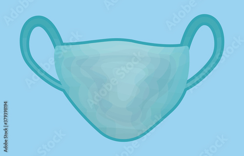 Facemask light blue.