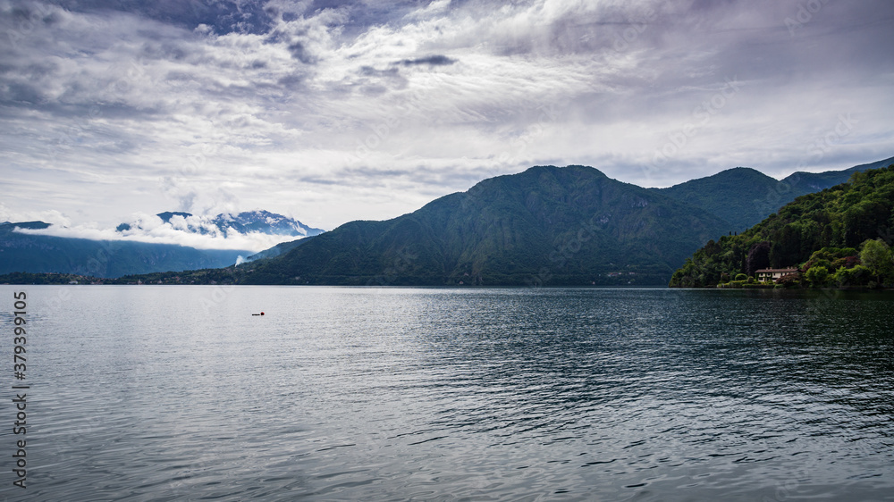 panorama del lago di Como da Lenno panorama del lago di Como da Lenno