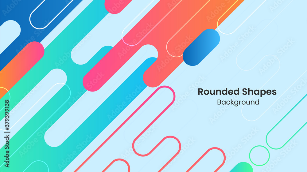 Abstract Colored Rounded Shapes Bright Background Abstract Colored Rounded Shapes Bright Background