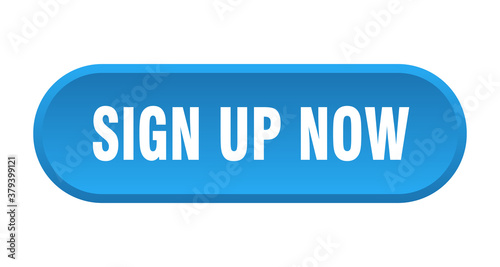 sign up now button. rounded sign on white background