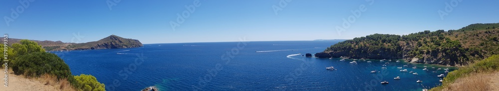 view of coast from a cliff in COSTA BRAVA view of coast from a cliff in COSTA BRAVA