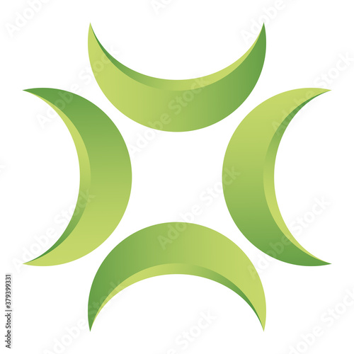 Four symmetry arranged colo...
