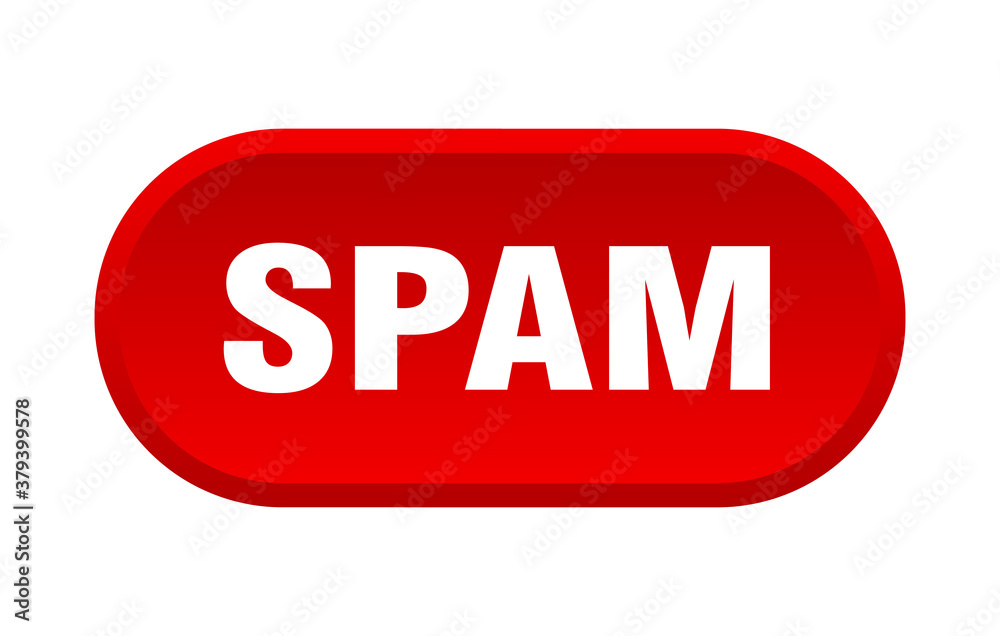 spam button. rounded sign on white background spam button. rounded sign on white background