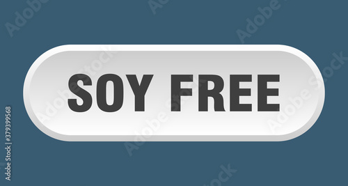 soy free button. rounded sign on white background