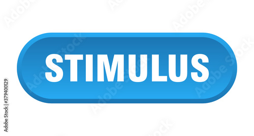 stimulus button. rounded sign on white background