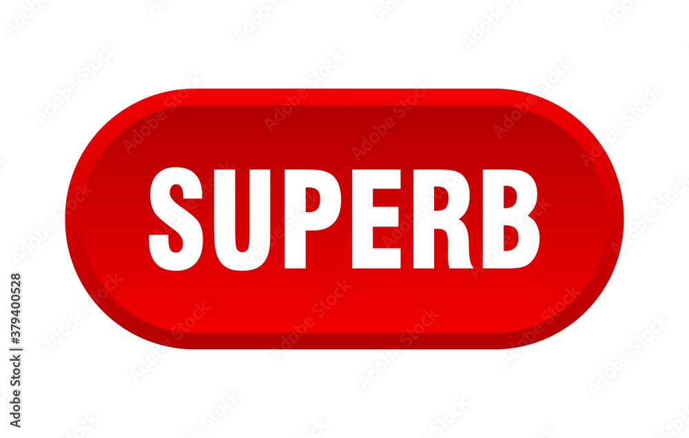 superb button. rounded sign on white background superb button. rounded sign on white background