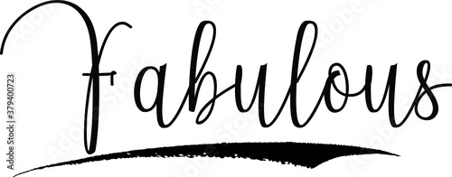 Fabulous Handwritten Typography Black Color Text On White Background