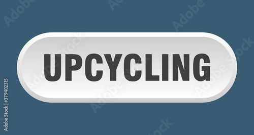 upcycling button. rounded sign on white background
