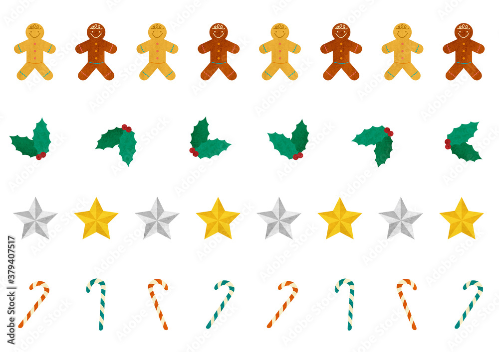 Obraz Illustration pattern of various motif at Christmas