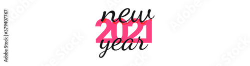 Business Happy New Year 2021 greeting card. Vector illustration concept for background, greeting card, website and mobile website banner, party invitation card, social media banner, marketing material