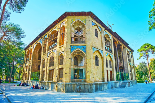 The facades of Hasht Behesht Palace, Isfahan, Iran photo