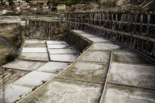 Salt in saline production in navarre, spain